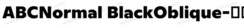 ABCNormal BlackOblique字体转换